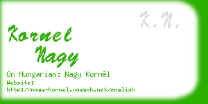 kornel nagy business card